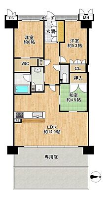 間取り メイツブラン・ヴェリテ若江岩田　中古マンション 1階/-