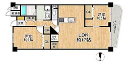 シャンティー永和 2LDKの間取図画像