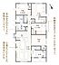 間取り：4LDK、平屋建て、敷地は約130坪！トイレ2つ、ウォークインクローゼット、シューズインクロークなど収納豊富な平屋です♪