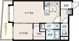 札幌市豊平区平岸四条7丁目マンション 1LDKの間取図画像
