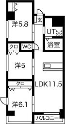 エヌ-グレイス 3LDKの間取図画像