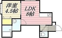 エミネンスプラザ本郷 1LDKの間取図画像