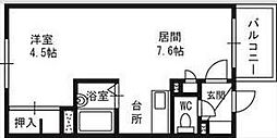 エスパシオ本郷 1LDKの間取図画像