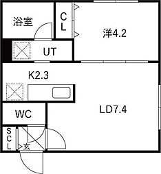シティプレミア新道東 仮)北32条東17丁目MS 1LDKの間取図画像