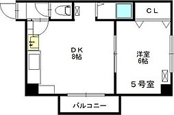 グレイシャス本郷 1LDKの間取図画像