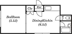 サンセレクト東札幌1 1DKの間取図画像
