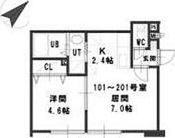 ルミエール本郷通8 1LDKの間取図画像