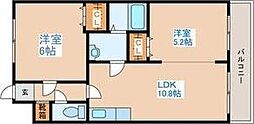 ブルーベル和田 2LDKの間取図画像