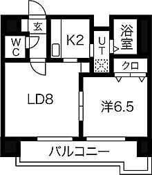 ストラッセ本郷 1LDKの間取図画像