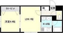 コムフォート南平岸 1LDKの間取図画像
