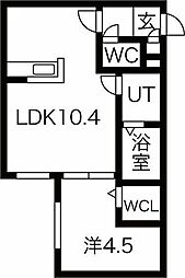 シエーナ 1LDKの間取図画像