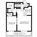平岸リバーサイド5階5.9万円