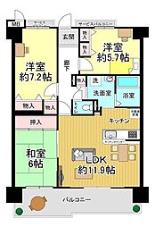進和グレーシィハイツサカイ 3LDKの間取図画像
