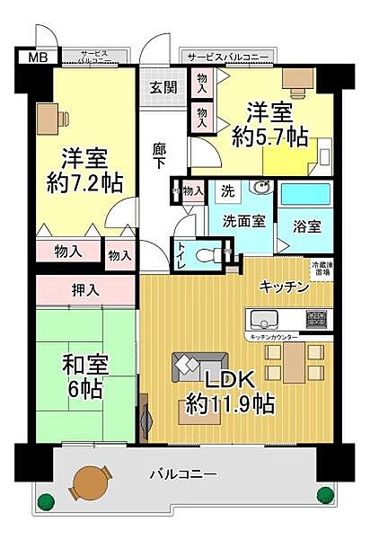 間取りを拡大表示