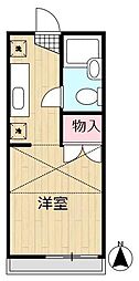ウィートピア春日部 ワンルームの間取図画像