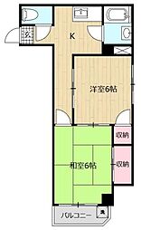MAC春日部コート 2Kの間取図画像