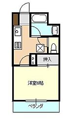 アイン都城 1Kの間取図画像