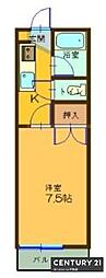 メゾンETO・1 1Kの間取図画像