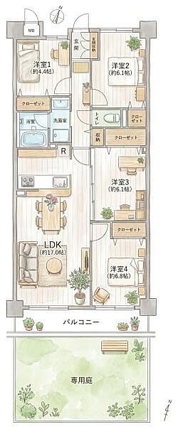 間取りを拡大表示