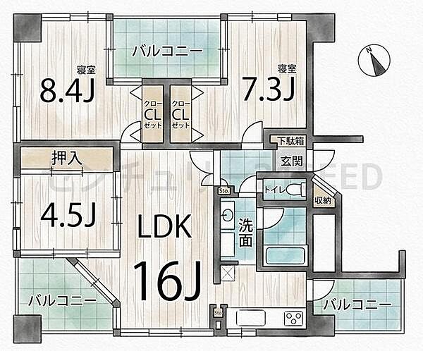 間取りを拡大表示