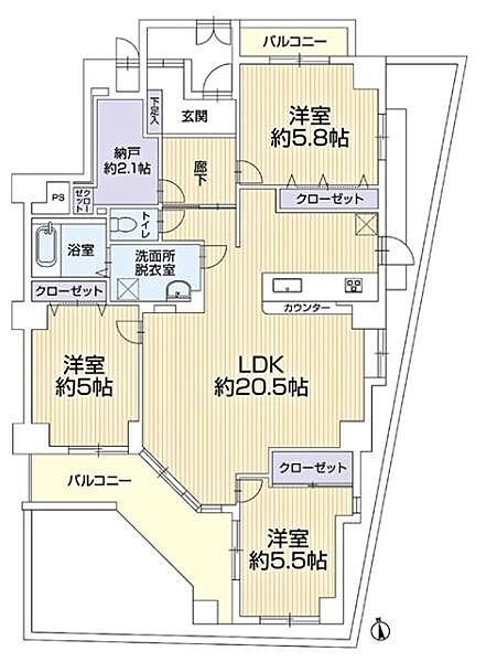 間取りを拡大表示
