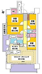 ライオンズ豊明セントマークス 4LDKの間取図画像