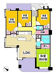 ライオンズガーデン安城横山 4LDKの間取図画像