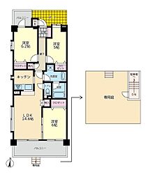 グレイス茅ヶ崎中海岸 3LDKの間取図画像