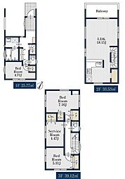 1号棟鶴見区新築戸建 ビルトイン車庫 LDK18帖以上