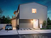 ※本パースは建物のデザインイメージを表現したものです。　外構デザインや敷地周辺の状況は、実際の施工・環境とは異なります。