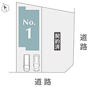 こちらは1号棟です。駐車並列2台可能◎（ただし車種による）