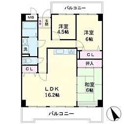 ライオンズマンションニューシティ蟹江六番館 3LDKの間取図画像