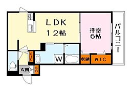 felicia 1LDKの間取図画像