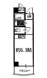 クッキィー石山寺 ワンルームの間取図画像