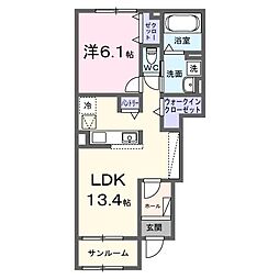 ステラ守山 1LDKの間取図画像