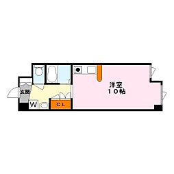リベリー南草津 ワンルームの間取図画像
