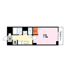 シャトーラフィネ 1Kの間取図画像