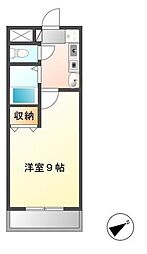 ハイツ戸苅 1Kの間取図画像