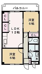 メゾン.ウイステリア 2LDKの間取図画像