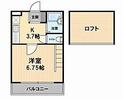 アスコットハイム 1Kの間取図画像