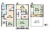 間取り：全3階建てでゆとりある5部屋が特徴です。それぞれの階に和室と洋室が配置され使い勝手の良い間取りです。収納スペースが多く家全体をすっきりと保てます。ルーフバルコニーも備わっています。