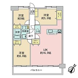 パークヒルズ中須公園 3LDKの間取図画像