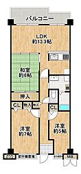 サンシティ貝塚4番館 3LDKの間取図画像