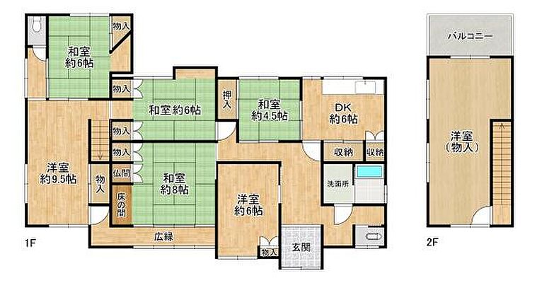 間取り 和歌山県岩出市金池字貴能地　中古戸建
