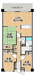 ファミールハイツ堺1番館 3LDKの間取図画像