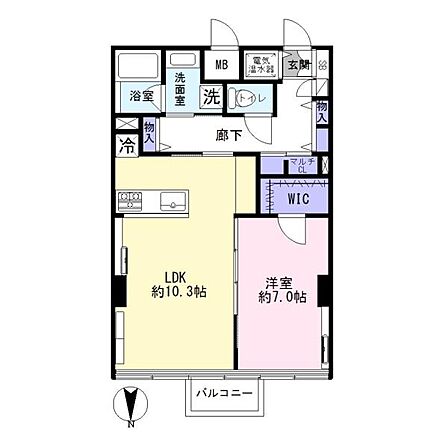 1LDK 間取り