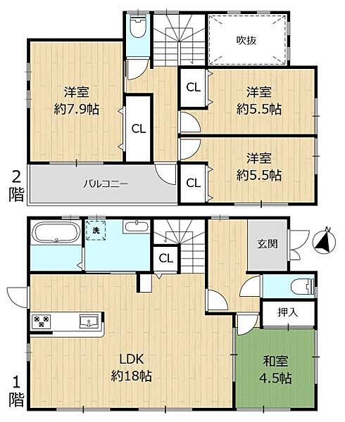 間取りを拡大表示