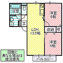 コーポルピナス 203号室 ｜ 茨城県ひたちなか市外野（賃貸アパート2LDK・2階・57.94㎡） その2