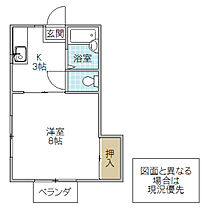 姫子ハイツ 23号室 ｜ 茨城県水戸市姫子（賃貸アパート1K・2階・24.83㎡） その2