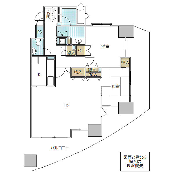 ヴェルスコート水戸 1407号室｜茨城県水戸市宮町(賃貸マンション2LDK・14階・87.50㎡)の写真 その2